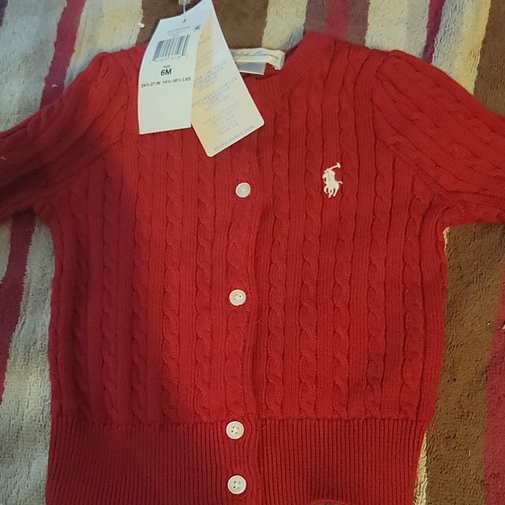 6 month old infant red sweater